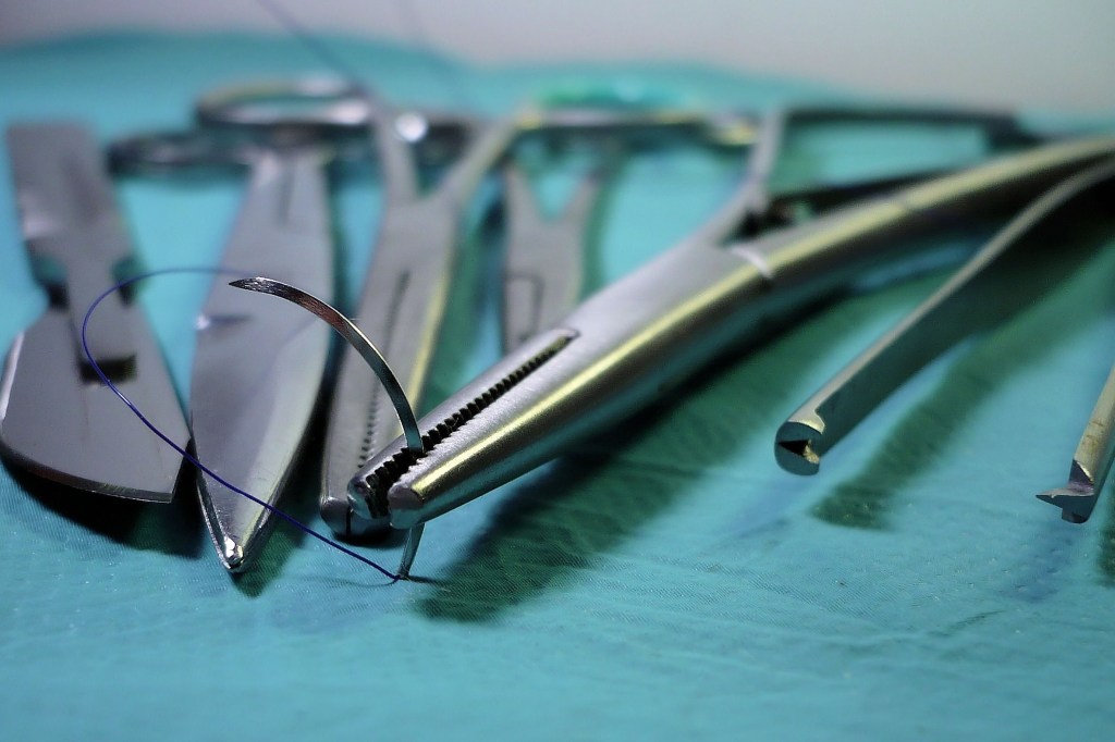 Close-up of various surgical tools, representing Medlark Consulting's expertise in medical device manufacturing and healthcare consulting